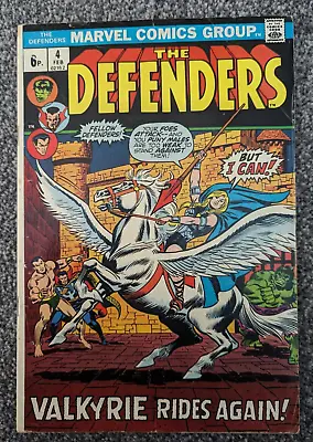 Buy The Defenders 4. Marvel Comics 1973. 1st Appearance Valkyrie. Combined Postage • 11.98£
