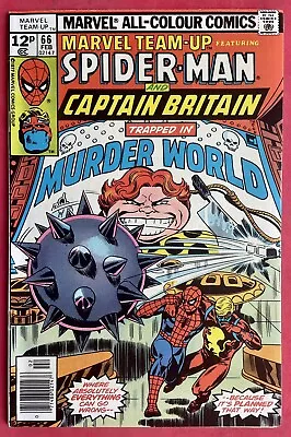 Buy Marvel Team-Up #66 2nd US Appearance Of Captain Britain (1978) UK Pence Variant • 19.95£