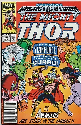 Buy ⚒THOR⚒ Issue 446-Now Strikes The Starforce-Galactic Storm 14 (Marvel Apr 1992)VF • 3.89£
