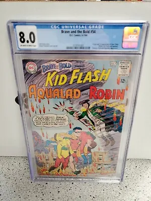 Buy Cgc 8.0 Brave And The Bold #54 Dc Comics 6-7/64 1st Teen Titans  App • 1,106.85£