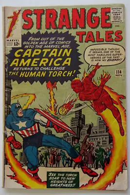 Buy Comic Book- Strange Tales #114. Human Torch 1963 • 79.95£