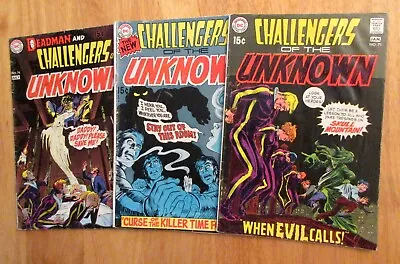 Buy Lot Of *3* CHALLENGERS OF THE UNKNOWN: #71, 73, 74 (1970) VG+ • 9.08£