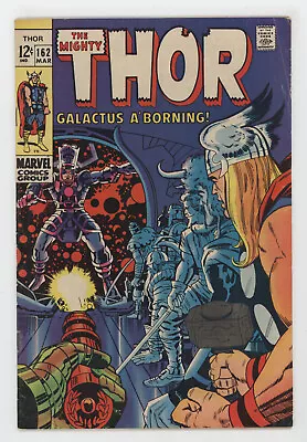 Buy Mighty Thor 162 Marvel 1969 FN VF Stan Lee Jack Kirby Galactus Ego • 55.43£