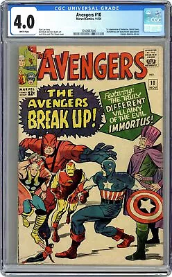 Buy Avengers #10 CGC 4.0 1964 3760887006 • 190.68£