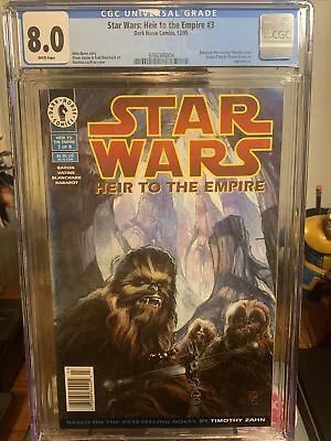 Buy 3x Star Wars Heir To The Empire #3 Comic Lot Thrawn W Newsstand Variant Cgc 8.0 • 47.49£