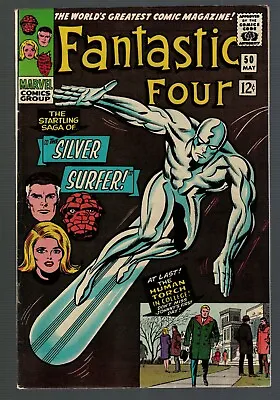 Buy Marvel Comic's Fantastic Four 50 6.5 FN+ Galactus Silver Surfer 1966 • 779.99£