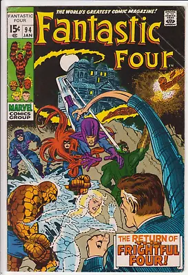 Buy Fantastic Four #94, Marvel Comics 1970 VG 4.0 1st Agatha Harkness • 67.04£