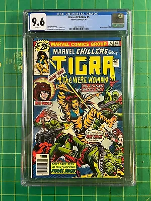 Buy Marvel Chillers 5 CGC Graded 9.6 White Pages NM+ Marvel Comics 1976 • 90.67£