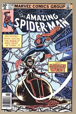 Buy Amazing Spider-Man 210 (FVF) 1st App Madame Web! Romita 1980 Marvel Comics X217 • 55.32£