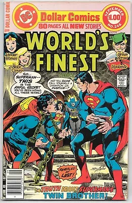 Buy World's Finest #246 Neal Adams DC Comic Superman Batman Bronze-Age Giant 1977 VF • 8.10£
