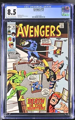 Buy Marvel The Avengers #74 3/70 Cgc 8.5 Very Fine+ Black Panther Vision 🔥 • 111.01£