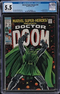 Buy 1969 Marvel Super-Heroes #20 CGC 5.5 Doctor Doom 1st Appearance Of Valeria • 197.11£