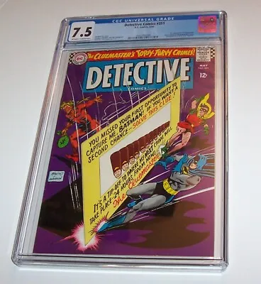 Buy Detective Comics #351 - DC 1966 Silver Age Issue - CGC VF- 7.5 • 114.64£