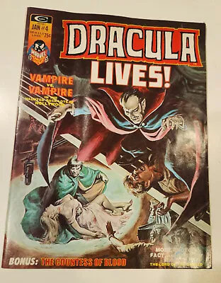 Buy DRACULA LIVES #4 VFINE 1974 VAMPIRE Vs VAMPIRE  MARVEL MAGAZINE 1ST LOUIS BELSKI • 23.79£