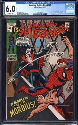 Buy Amazing Spider-man #101 Cgc 6.0 Ow Pages // 1st Appearance Of Morbius 1971 • 316.26£