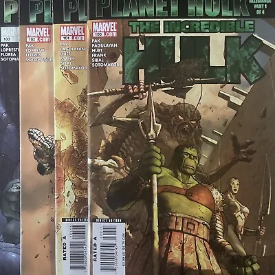 Buy Incredible Hulk #100 101 102 103 (Marvel) Planet Hulk Allegiance Lot Of 4 Comics • 27.80£
