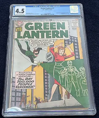 Buy Green Lantern #7 (Jul Aug 1961) ✨Graded 4.5 CREAM TO O/W By CGC ✔ Orig Sinestro • 474.95£