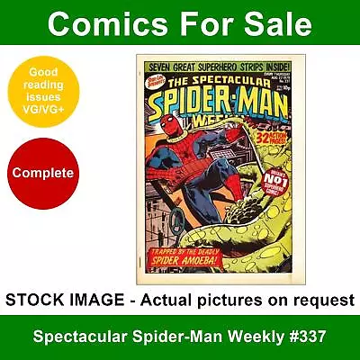 Buy Spectacular Spider-Man Weekly #337 Comic - VG/VG+ 1979 - Marvel UK • 3.99£
