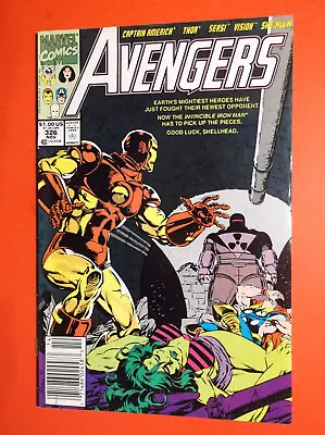 Buy THE AVENGERS # 326 - F/VF 7.0 - 1990 NEWSSTAND - 1st APP OF RAGE • 7.60£