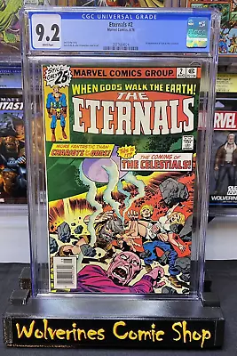 Buy Eternals #2 CGC 9.2 NM- White Pages 1st App Ajak & Celestials 1976 Marvel Comics • 39.89£