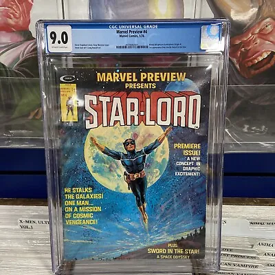 Buy MARVEL PREVIEW #4 CGC 9.0 OFF WHITE/WHITE PAGES 1st App  Star-Lord  Marvel 1976 • 481.47£