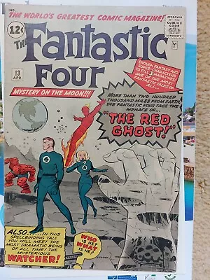 Buy Fantastic Four Comic Number 13 In Vg+condition First Watcher First Red Ghost  • 730£