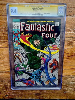 Buy CGC 9.4 1969 #83 Fantastic Four Stan Lee Signed Autographed. Marvel • 545.51£