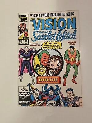 Buy VISION And The SCARLET WITCH 12 MARVEL COMICS September 1986 WICCAN & SPEED 1st • 11.99£