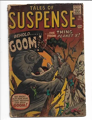 Buy Tales Of Suspense 15 - G 2.0 - 1st App Goom - Steve Ditko - Jack Kirby (1961) • 65.96£