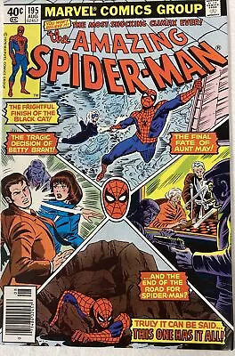 Buy Amazing Spider-man #195 NM (9.4) 2nd App Black Cat Marvel Comics 1979 Bronze Key • 31.58£