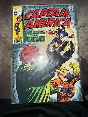 Buy Captain America #115 (1969) - Red Skull Body Swap - Cosmic Cube! • 49.56£
