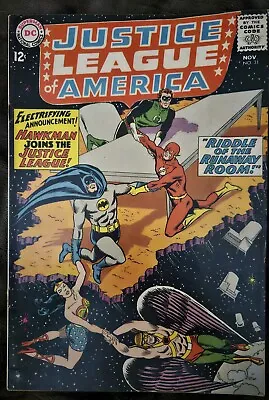 Buy Justice League Of America #31 VF Copy DC - Hawkman Joins KEY • 47.41£