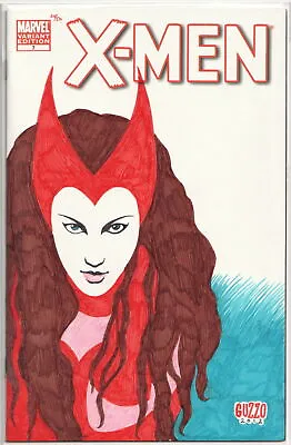 Buy X-men #7 Dynamic Forces Signed Guzzo Remarked Scarlet Witch Sketch Wandavision • 59.95£