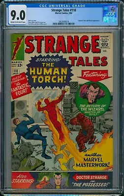 Buy Strange Tales #118 Cgc 9.0 Nm 1st Doctor Strange Cover 1964 Fantastic Four • 718.77£