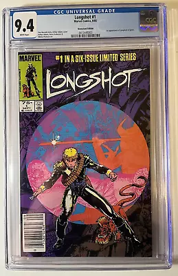 Buy Longshot #1 Newsstand (CGC  9.4) White Pages Art Adams 1st Appearance Long Shot • 59.30£
