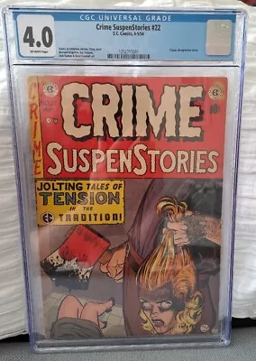 Buy Crime Suspenstories #22 Ec Comics. 1954. Cgc 4.0 Notorious Pre-code Mega Key. • 8,995£
