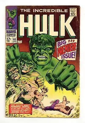 Buy Incredible Hulk #102 FR/GD 1.5 1968 • 90.92£