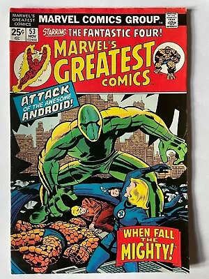 Buy Marvel's Greatest Comics #53 1974 Marvel Reprints The Fantastic Four # 70 • 4.99£