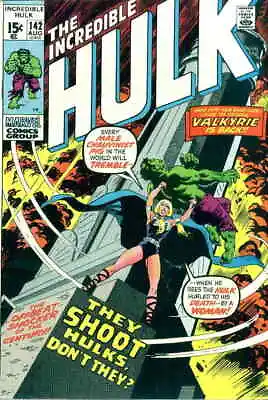 Buy Incredible Hulk, The #142 VG; Marvel | Low Grade - Roy Thomas Valkyrie - We Comb • 60.25£