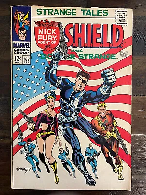 Buy Strange Tales #167 Nick Fury Agent Of SHIELD Dr Strange 1967 Signed Jim Steranko • 59.24£