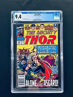 Buy Thor #434 CGC 9.4 (1991) - Newsstand Edition - Captain America App • 35.74£
