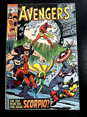 Buy Avengers #72 (1970) 1st App. Zodiac Cartel VG 4.0 • 11.83£
