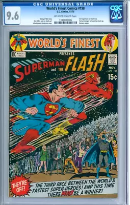 Buy WORLD'S FINEST COMICS 198 CGC 9.6 3rd SUPERMAN Vs FLASH Race BRONZE Age DC 1970 • 1,349.67£