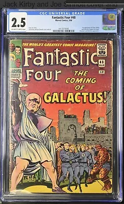 Buy Fantastic Four #48 CGC 2.5 OW/W 1st Full Galactus! Silver Surfer Marvel 1966 MCU • 672.02£