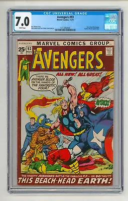 Buy Avengers #93 CGC 7.0 Classic Kree-Skrull War Begins • 129£