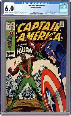 Buy Captain America #117 CGC 6.0 1969 4061857015 1st App. And Origin Falcon • 347.87£