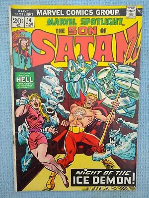 Buy Vintage Marvel Spotlight On The Son Of Satan No. 14 March 1974 Comic Book • 7.10£