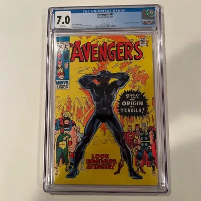 Buy Avengers #87 CGC 7.0 WP 4377737014 - Origin Of Black Panther • 87.95£