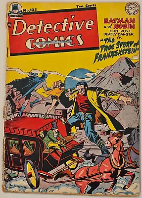 Buy Detective Comics #135 May 1948 1st Frankenstein Printed In Canada Complete • 514.66£