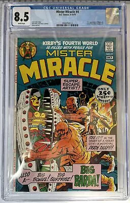 Buy Mister Miracle #4 Cgc 8.5  DC Comics 1971 1st App Big Barda Jack Kirby • 184.95£